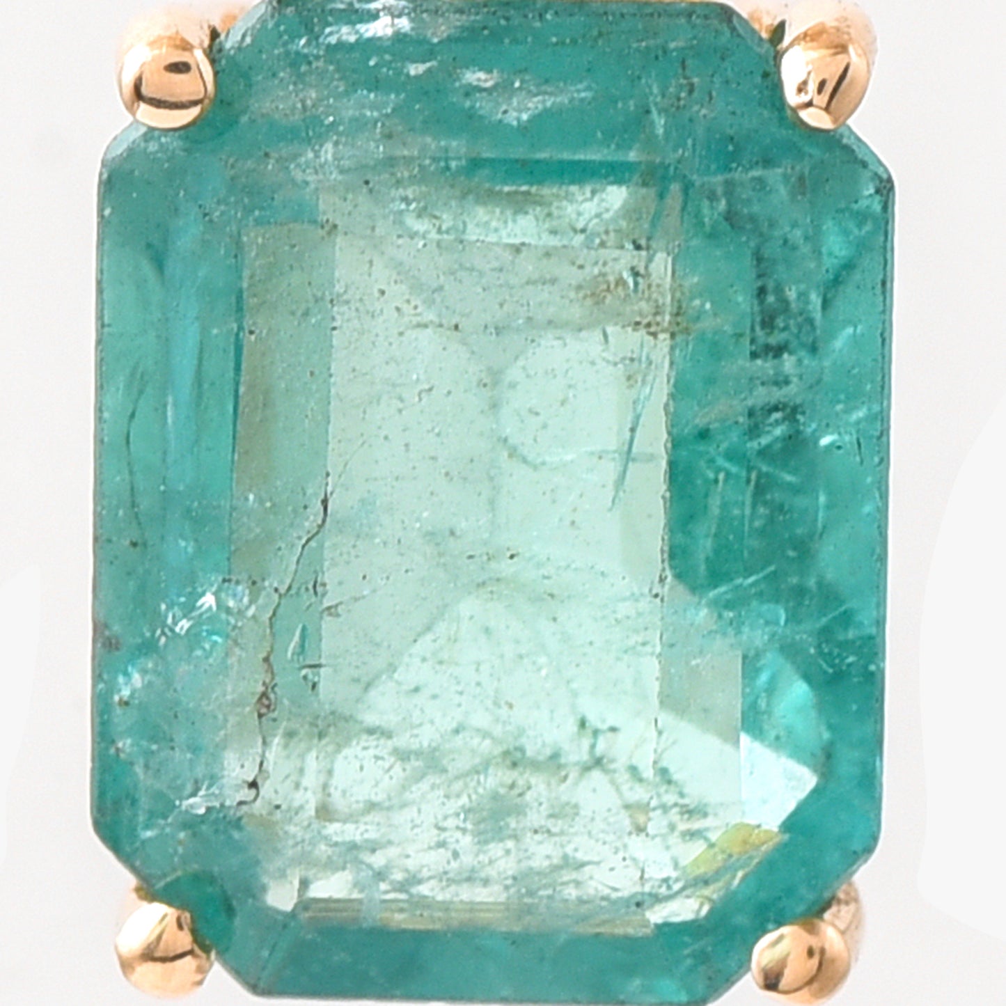 1.94 Ct Octagon Emerald 14K Gold Pendant