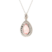 3.60 Carats Pink Lab Grown Diamond 14K Gold Pendant