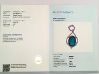 1.89 Ct Oval Mixed Cut Natural Emerald 14K Gold Pendant