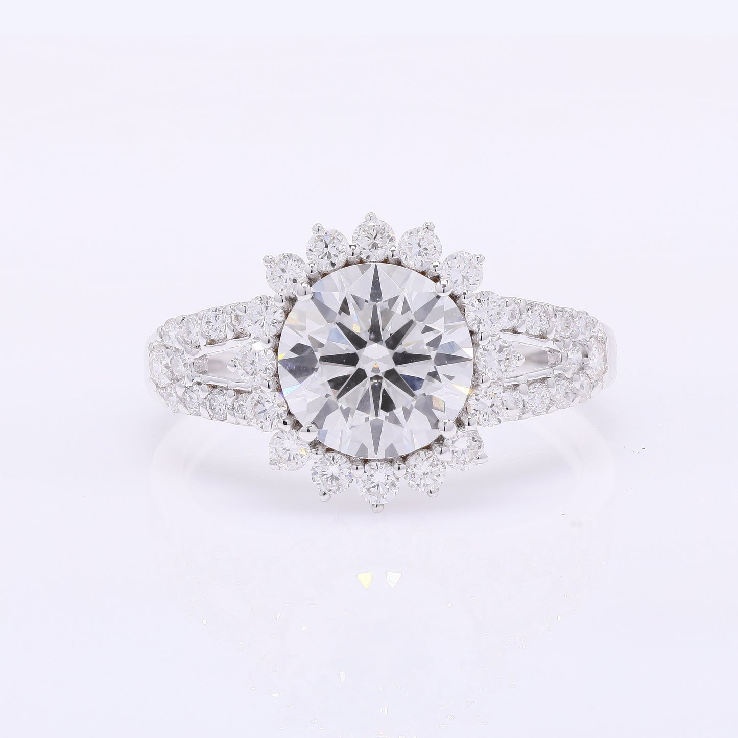 2.79 Carats Lab Grown Diamond 14K Gold Ring
