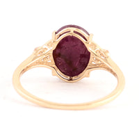 2.80 Ct Oval Ruby 14K Gold Ring