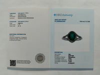 1.85 Ct Oval Mixed Cut Natural Emerald 950 Platinum Ring