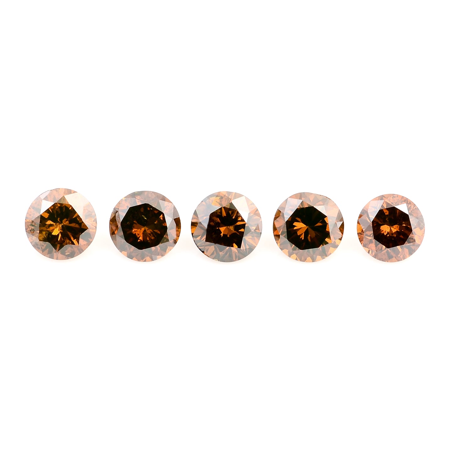 0.51 Red Diamond Round Loose Gemstone
