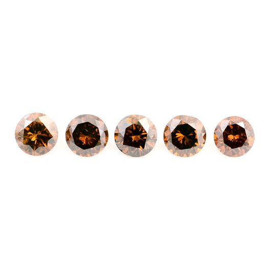 0.51 Red Diamond Round Loose Gemstone