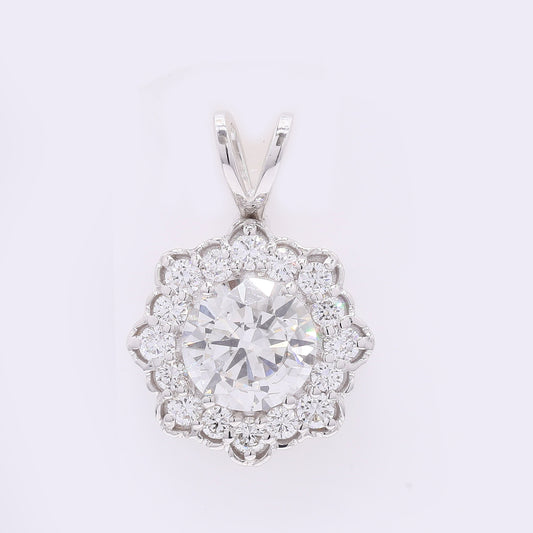 2.11 Carats Lab Grown Diamond 14K Gold Pendant