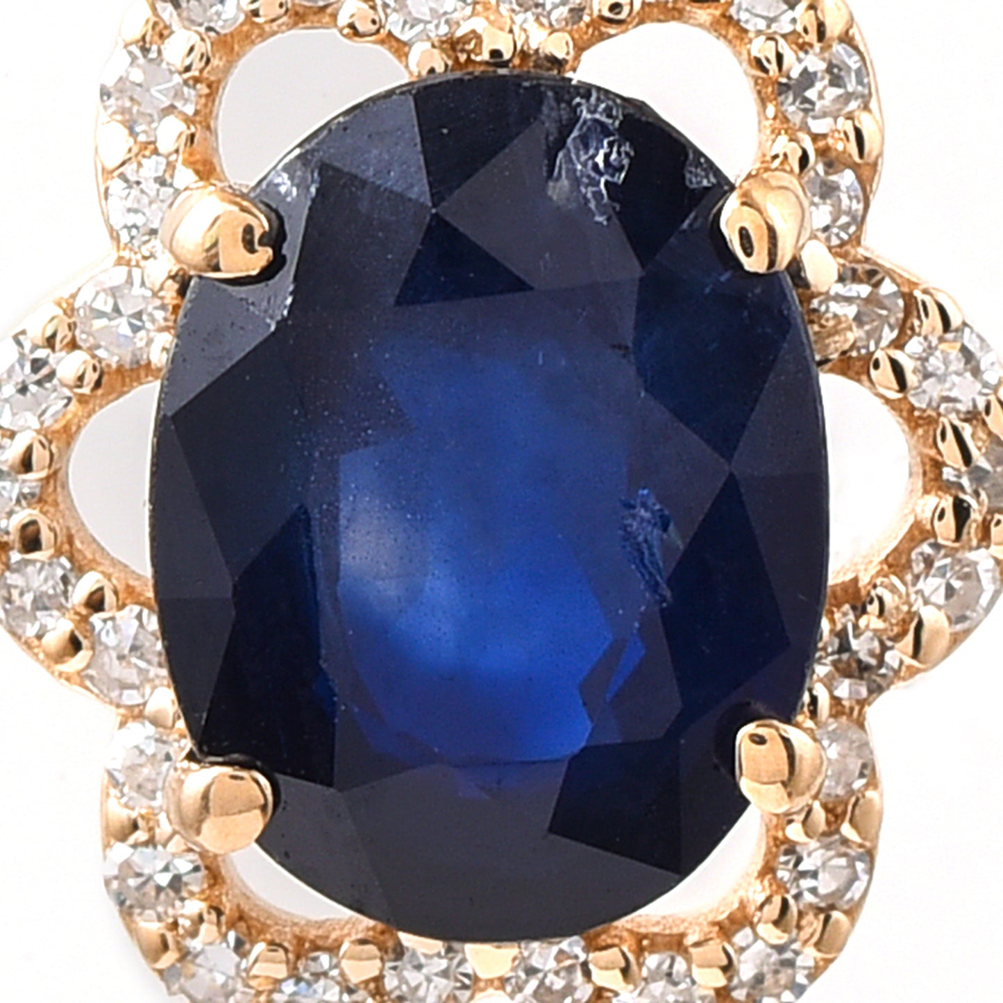 1.75 Ct Oval Sapphire 14K Gold Pendant
