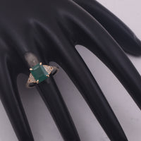 2.32 Ct Octagon Step Cut Natural Emerald 14K Gold Ring