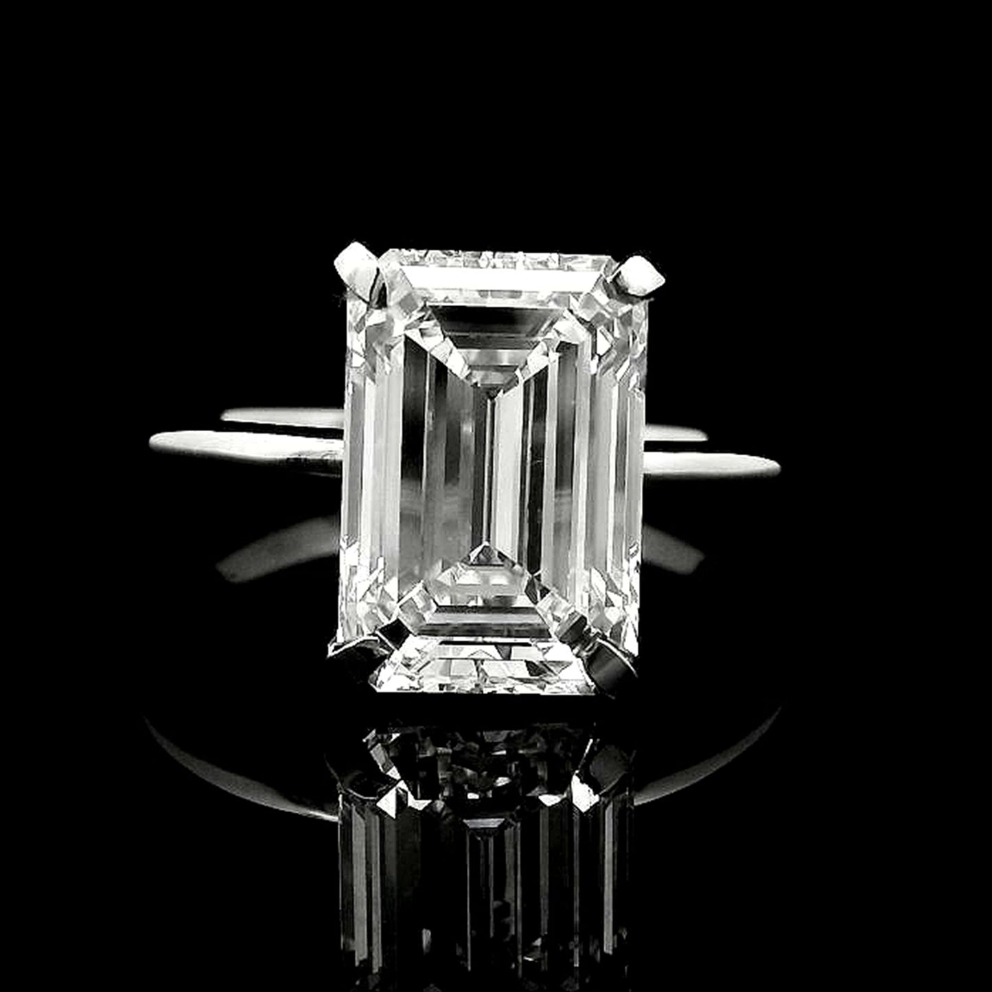 4.05 Carats Lab Grown Diamond 950 Platinum Ring