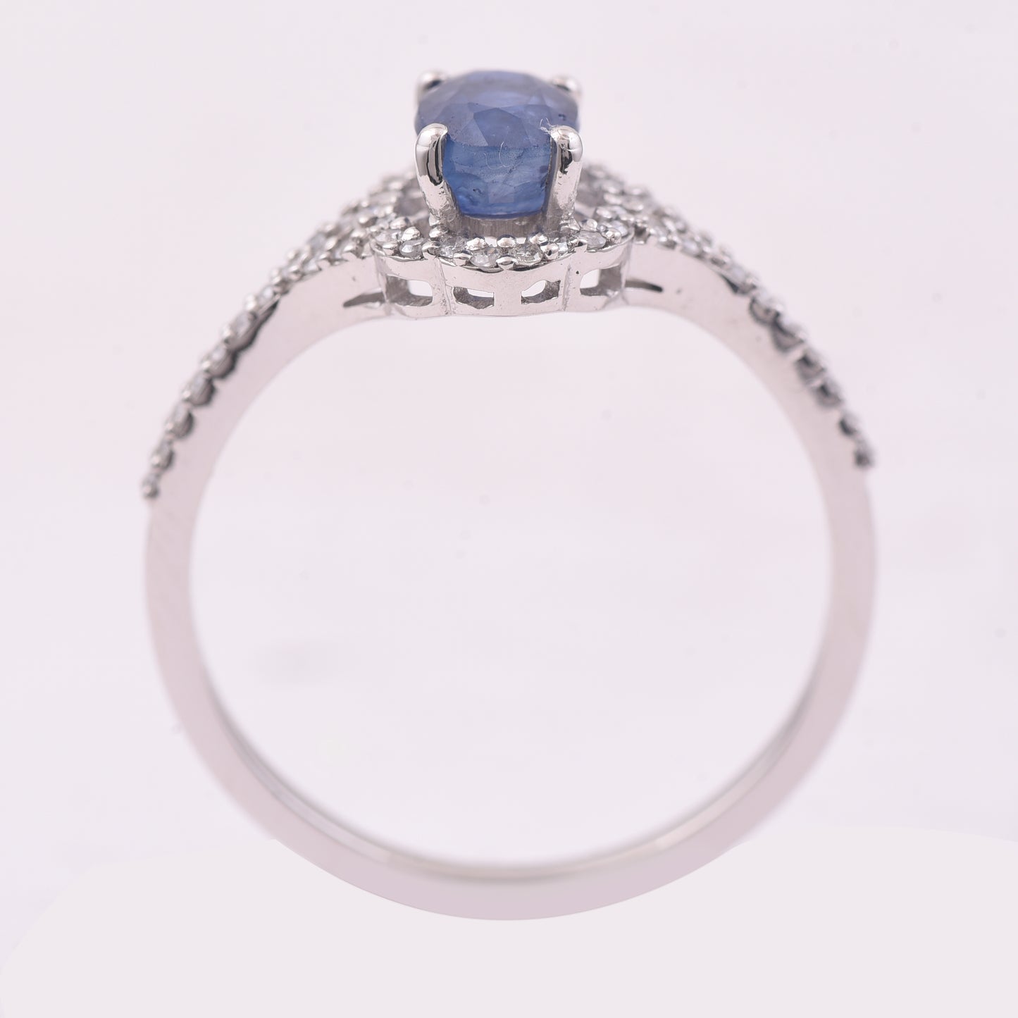 1.19 Ct Oval Mixed Cut Natural Sapphire 950 Platinum Ring