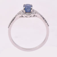 1.19 Ct Oval Mixed Cut Natural Sapphire 950 Platinum Ring