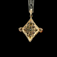 2.17 Ct Pear Multi Sapphire 14K Gold Pendant