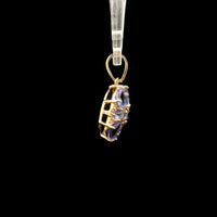 1.52 Ct Trillion Tanzanite 14K Gold Pendant