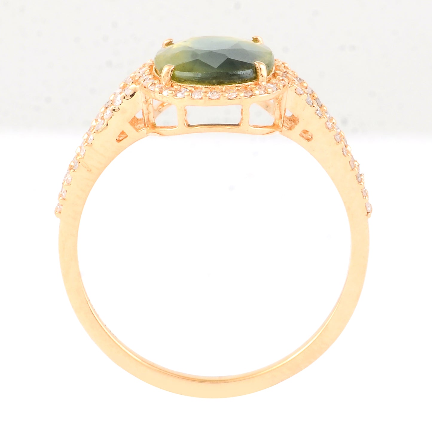 2.50 Ct Oval Mixed Cut Natural Bi Coloured Sapphire 14K Gold Ring
