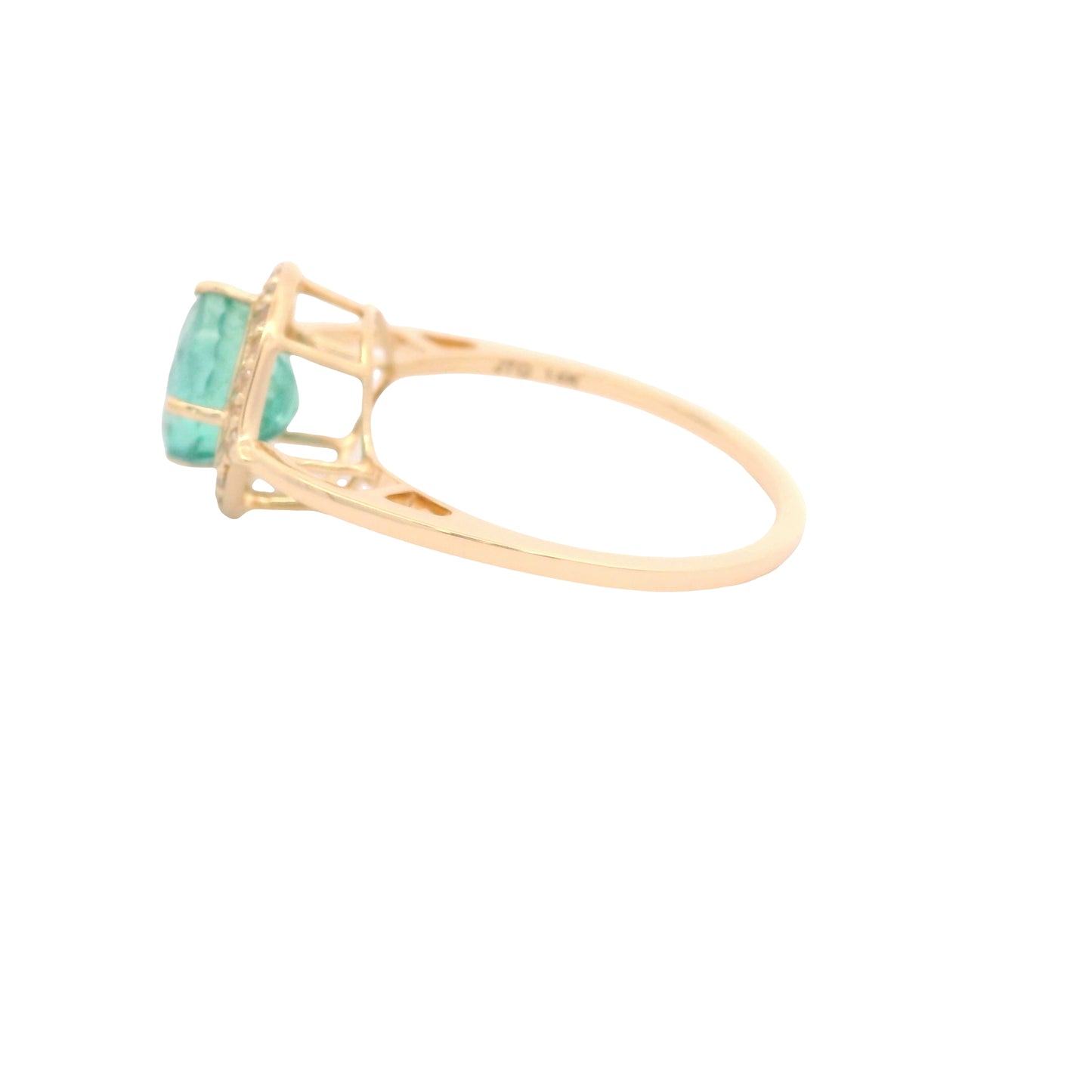 2.11 Ct Round Emerald 14K Gold Ring