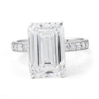 7.33 Carats Lab Grown Diamond 14K Gold Ring