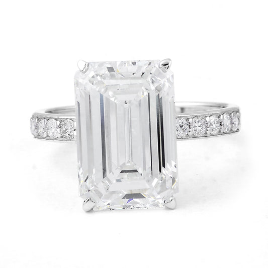 7.33 Carats Lab Grown Diamond 14K Gold Ring