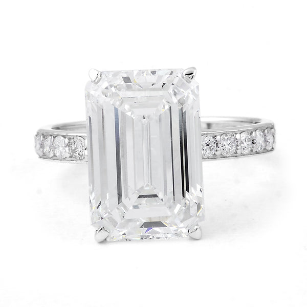 7.33 Carats Lab Grown Diamond 14K Gold Ring