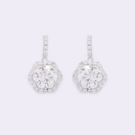 3.61 Carats Lab Grown Diamond 14K Gold Earrings