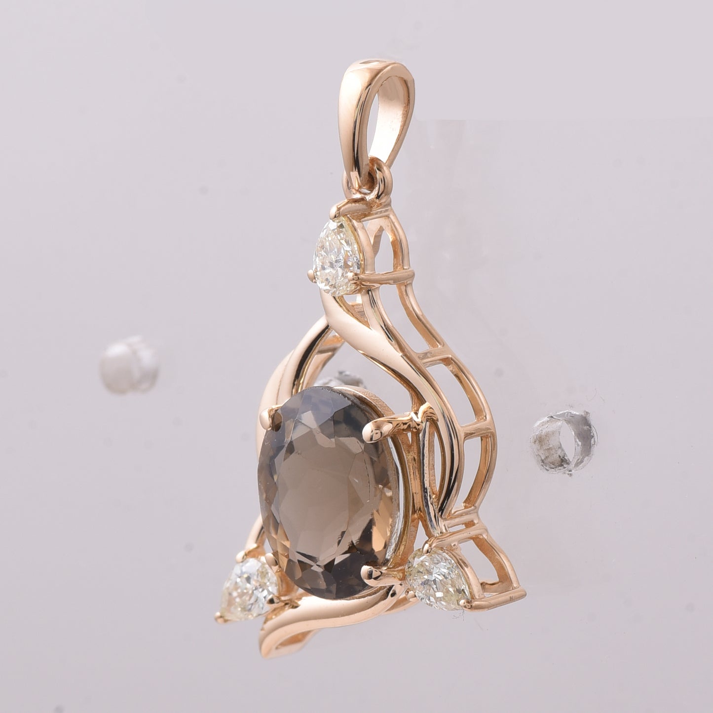 2.26 Ct Oval Mixed Cut Natural Tourmaline 14K Gold Pendant