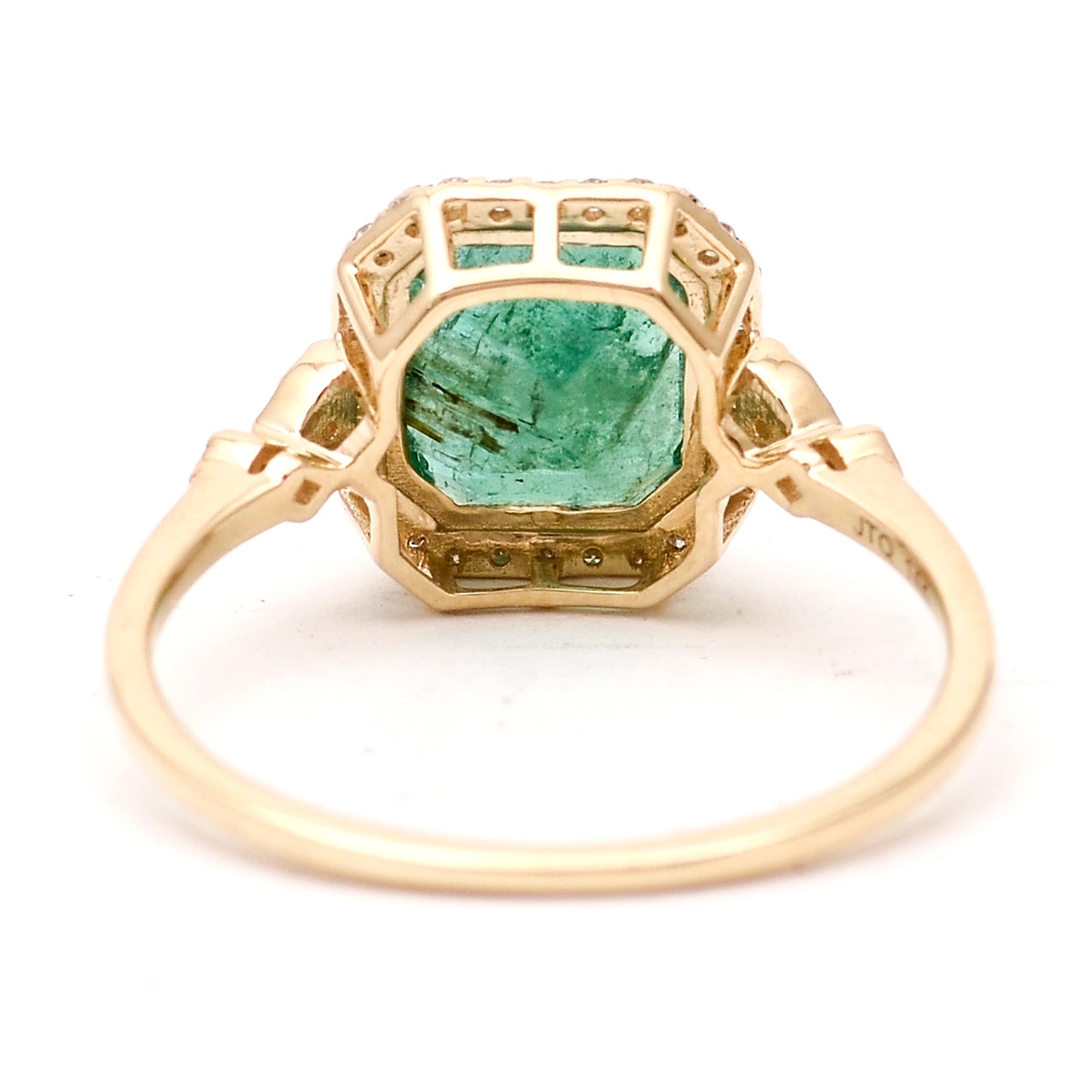 2.09 Ct Octagon Natural Emerald 14K Gold Ring