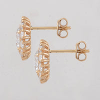 3.08 Carats Lab Grown Diamond 14K Gold Earrings