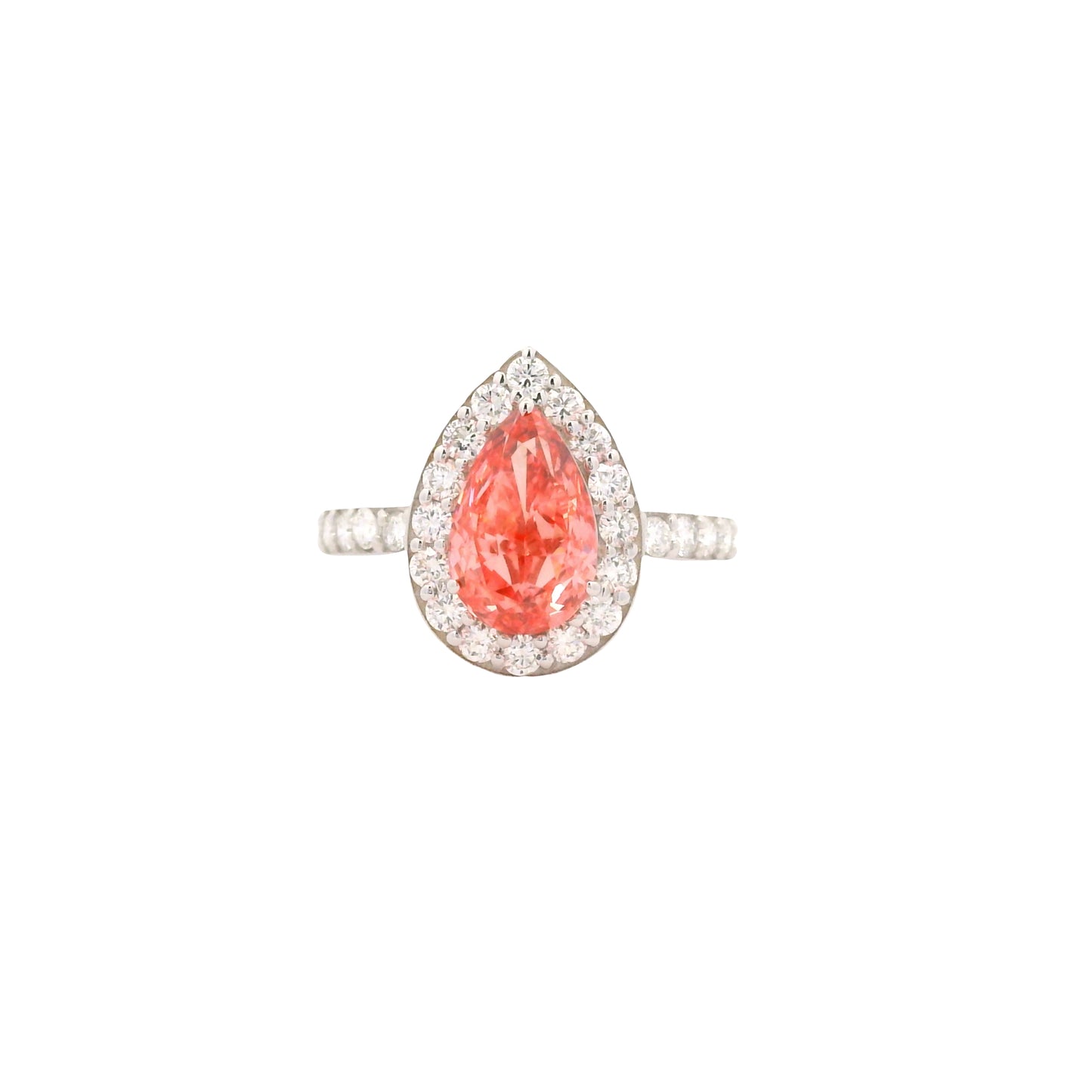 2.69 Carats Pink Lab Grown Diamond 14K Gold Ring