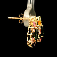 3.16 Ct Oval Tourmaline 14K Gold Earrings