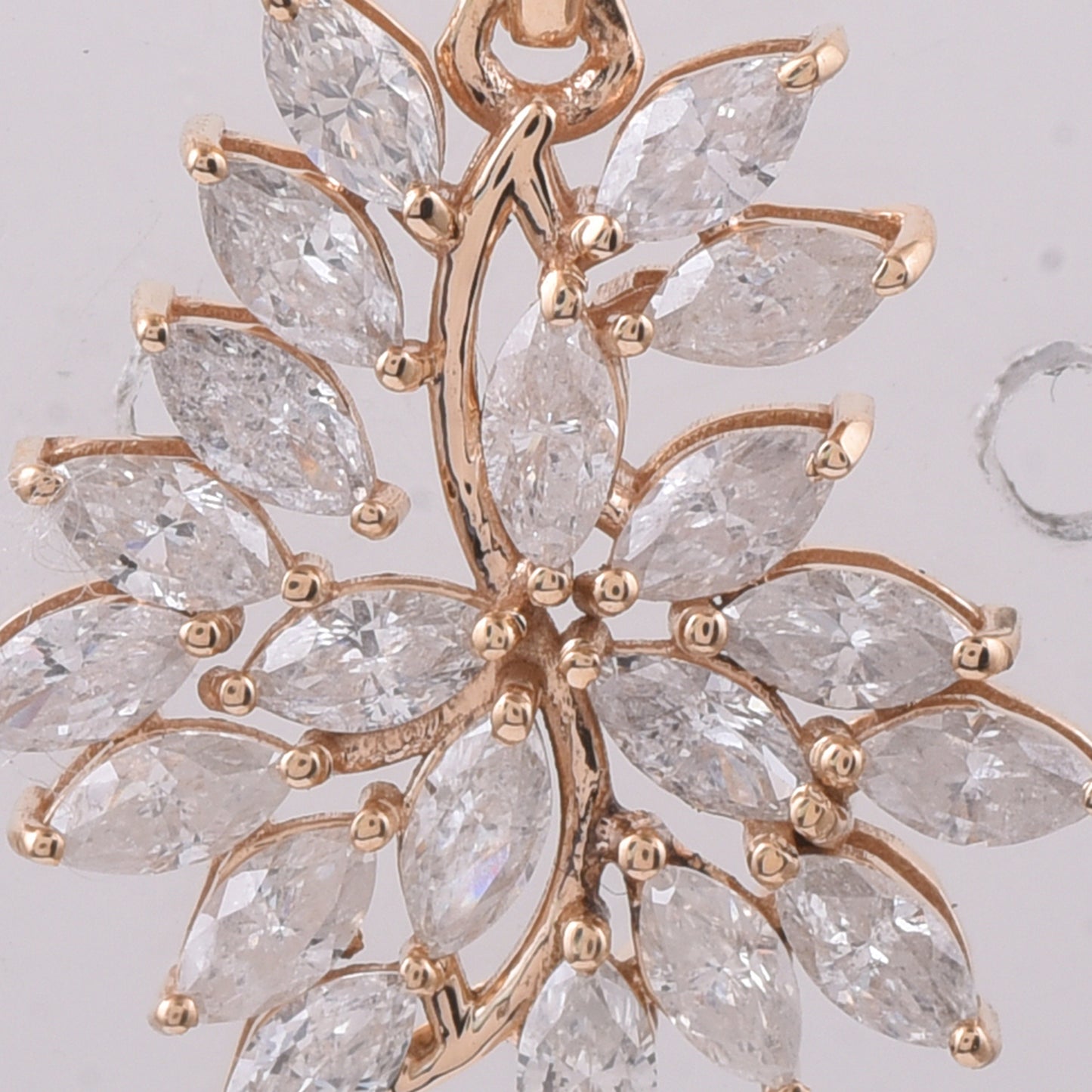 1.04 Ct Marquise Natural Diamond 14K Gold Pendant