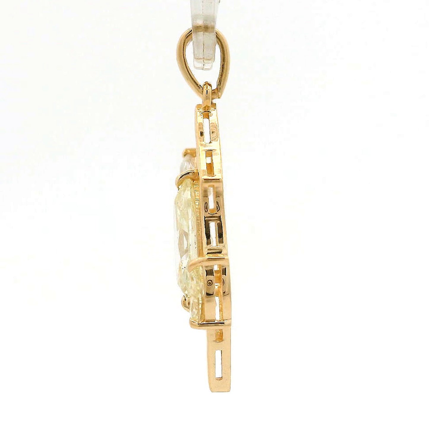 1.17 Ct Pear Diamond 14K Gold Pendant