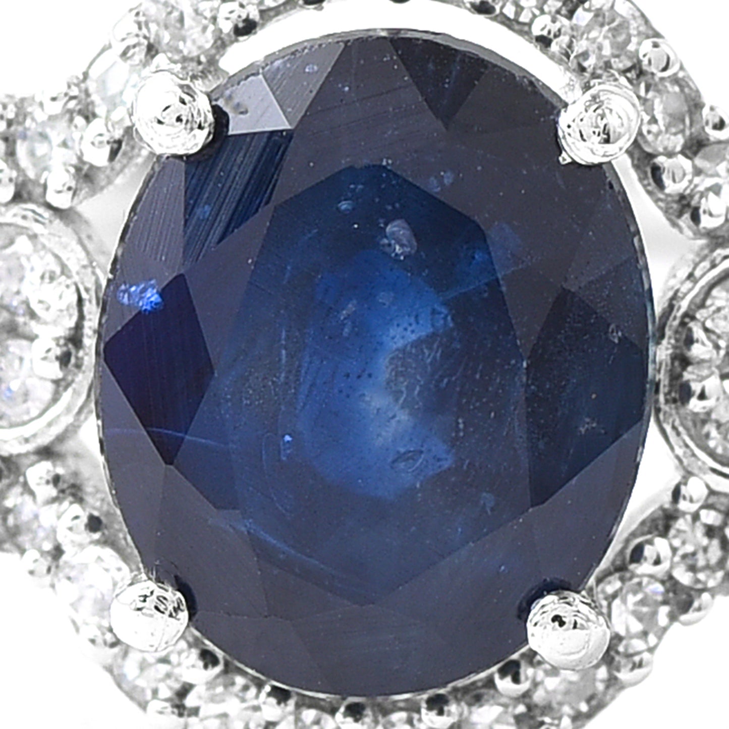 1.79 Ct Oval Sapphire 950 Platinum Ring