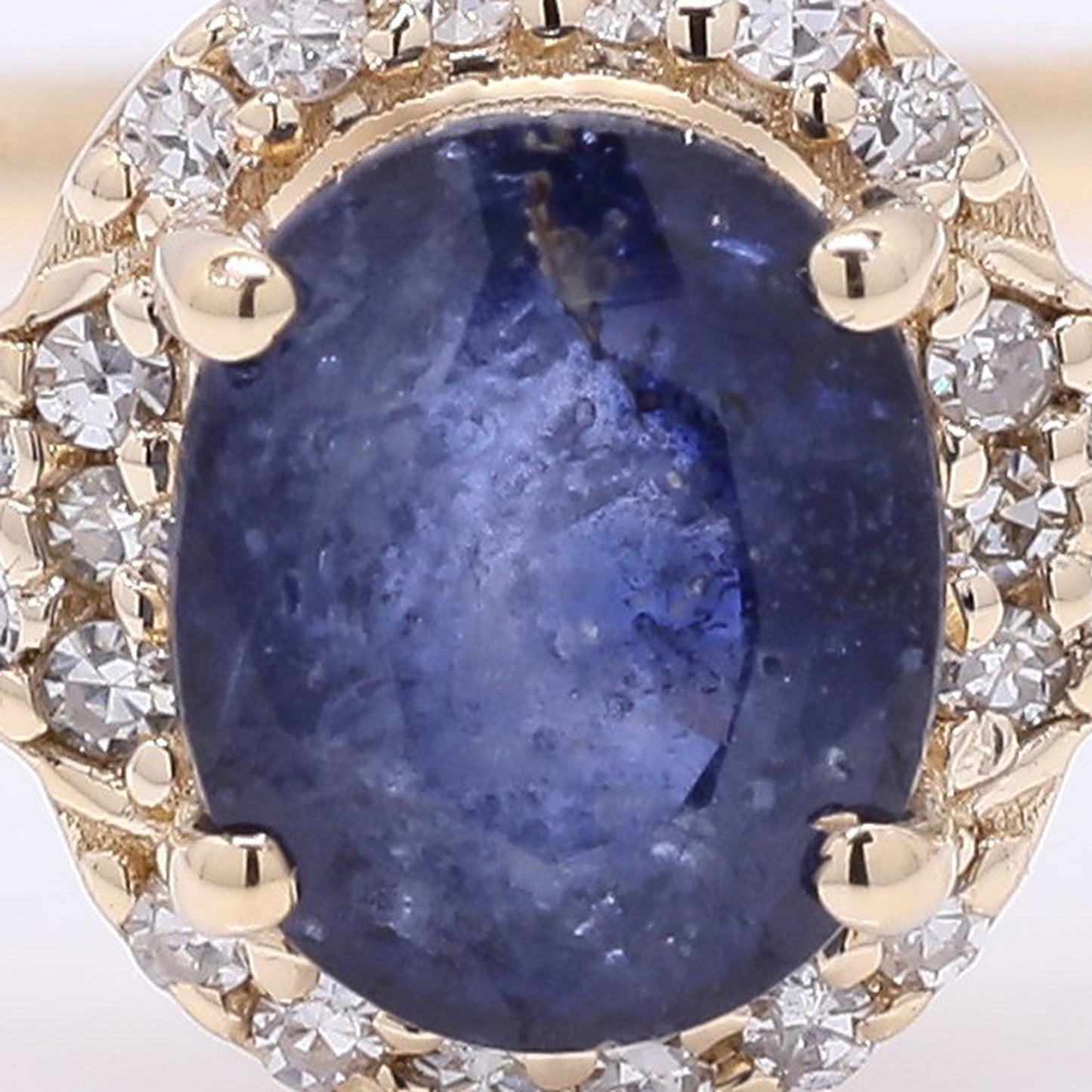1.19 Ct Oval Mixed Cut Natural Sapphire 14K Gold Ring