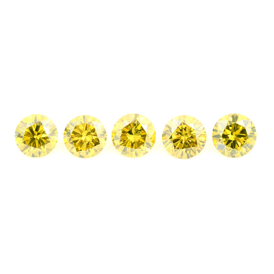 0.82 Yellow Diamond Round Loose Gemstone