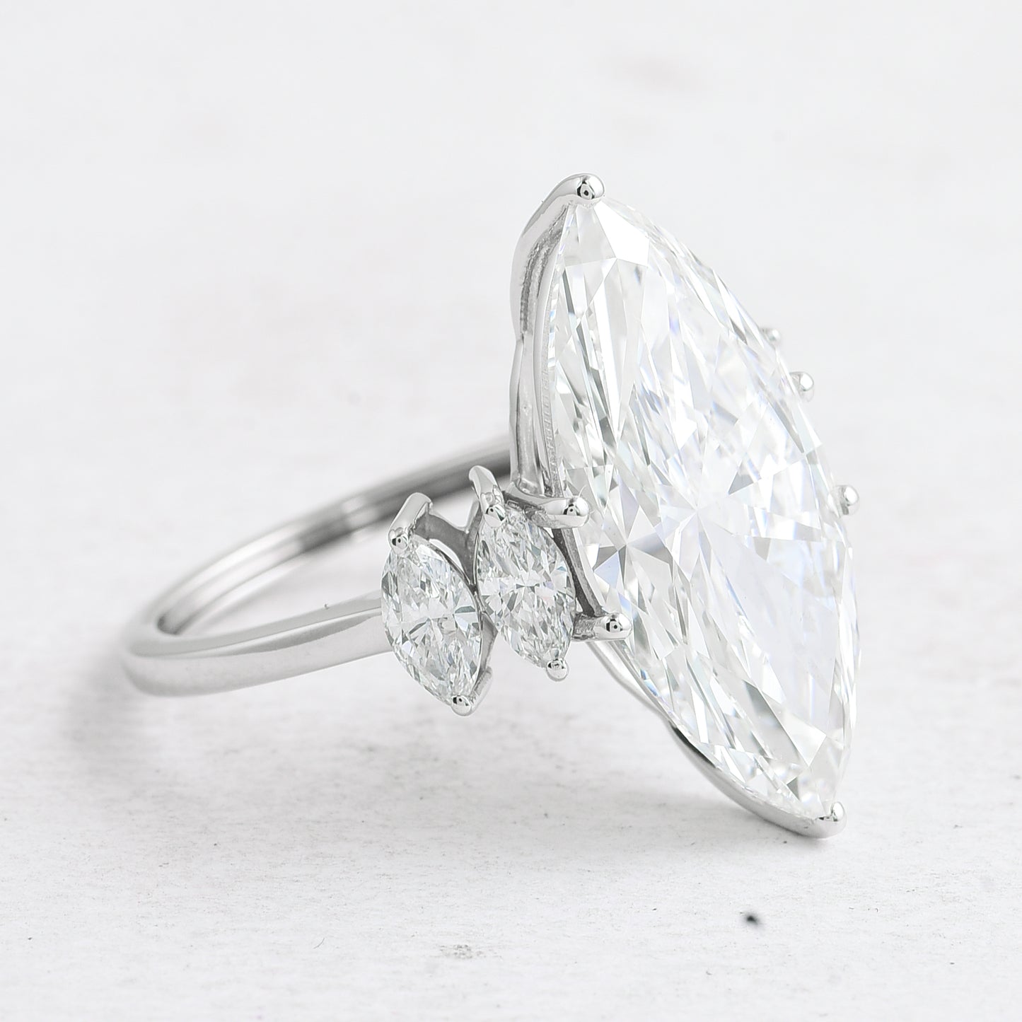8.26 Ct Marquise Lab Grown Diamond 14K Gold Ring