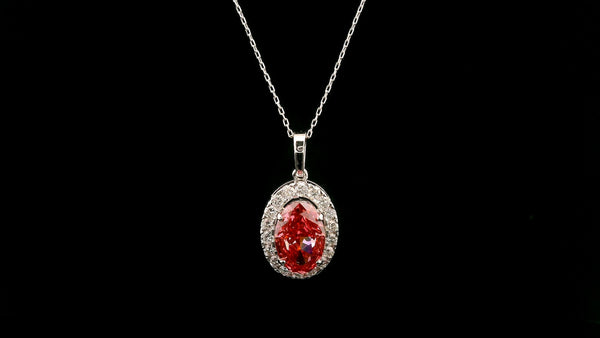 3.06 Carats Pink Lab Grown Diamond 14K Gold Pendant