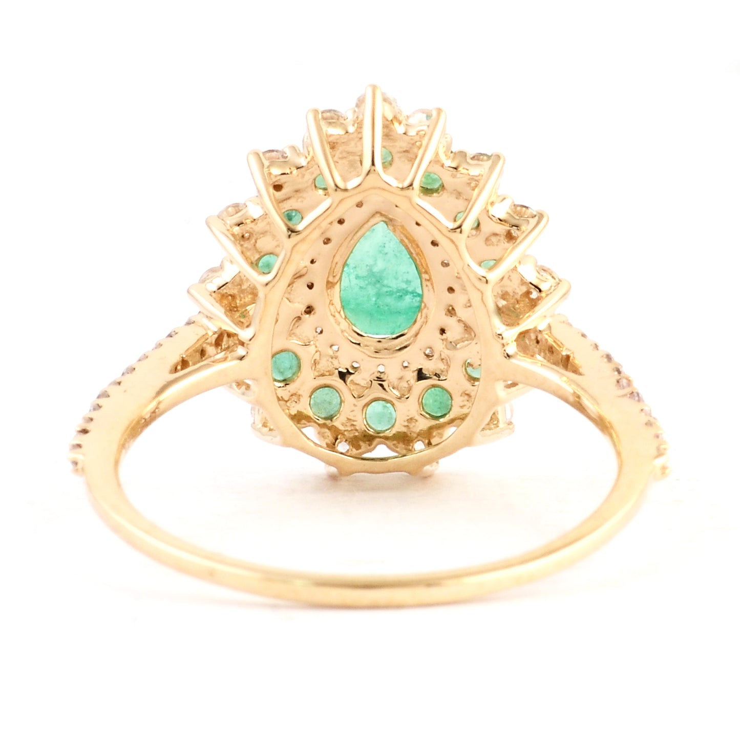 1.34 Ct Pear Emerald 14K Gold Ring