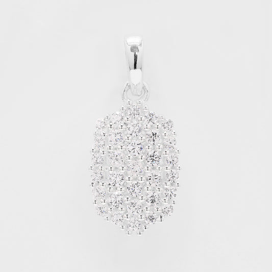 0.95 Ct Round Cubic Zirconia 925 Silver Pendant