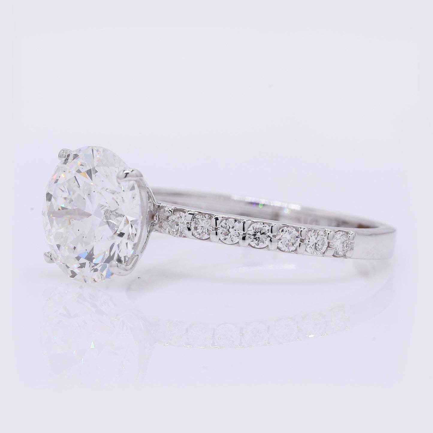 3.28 Carats Lab Grown Diamond 14K Gold Ring