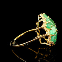 3.49 Ct Pear Emerald 14K Gold Ring