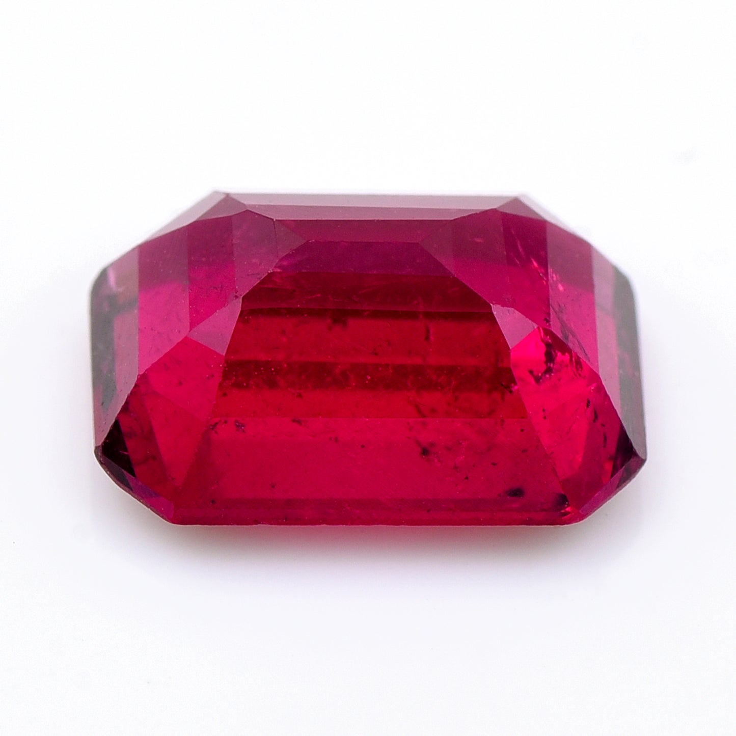 2.76 Natural Tourmaline Rubellite Emerald Cut Gemstone