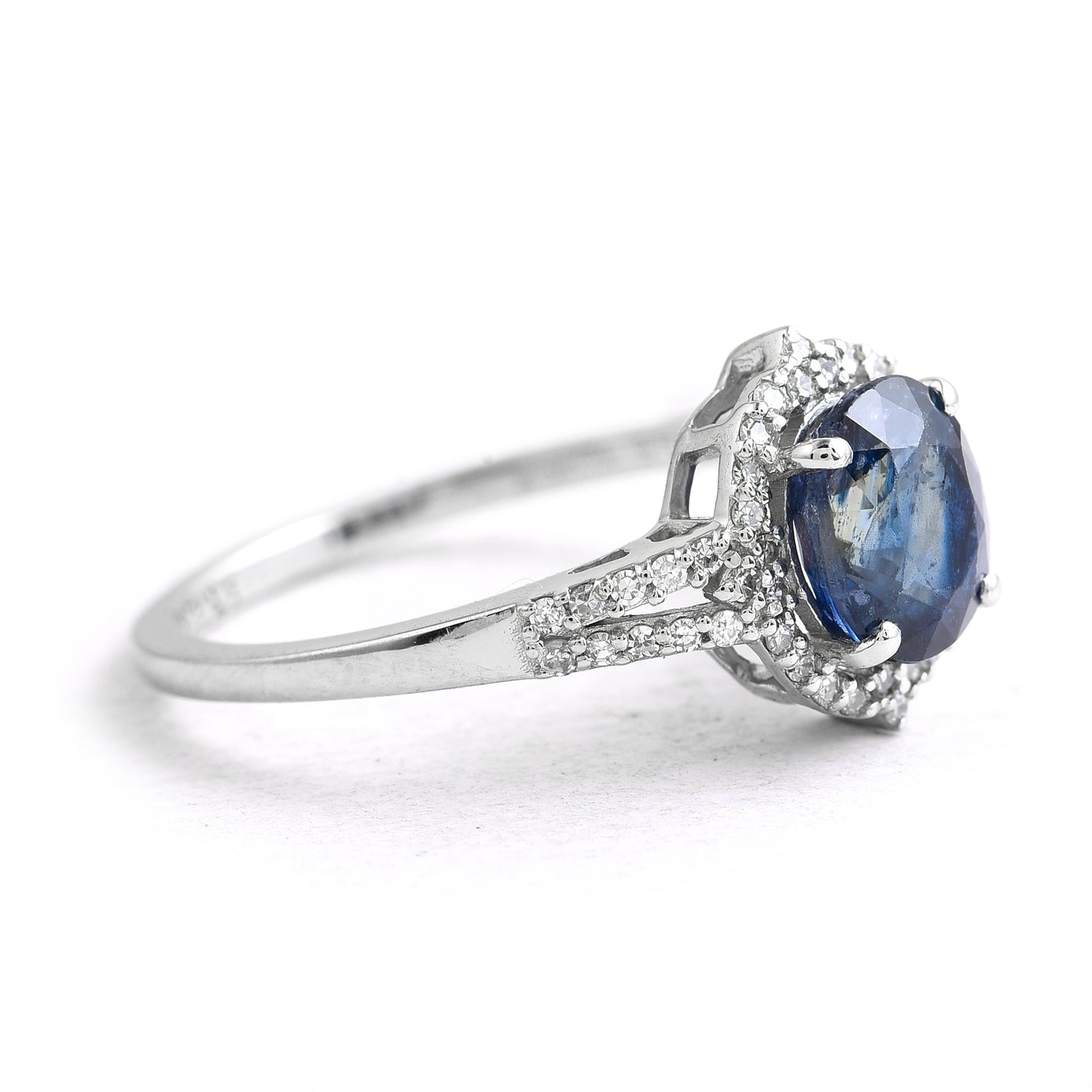 1.79 Ct Oval Sapphire 950 Platinum Ring