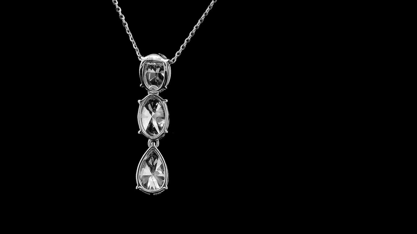 3.19 Carats Lab Grown Diamond 14K Gold Pendant