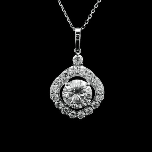 2.32 Carats Lab Grown Diamond 14K Gold Pendant