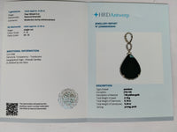 5.42 Ct Pear Mixed Cut Natural Emerald 14K Gold Pendant