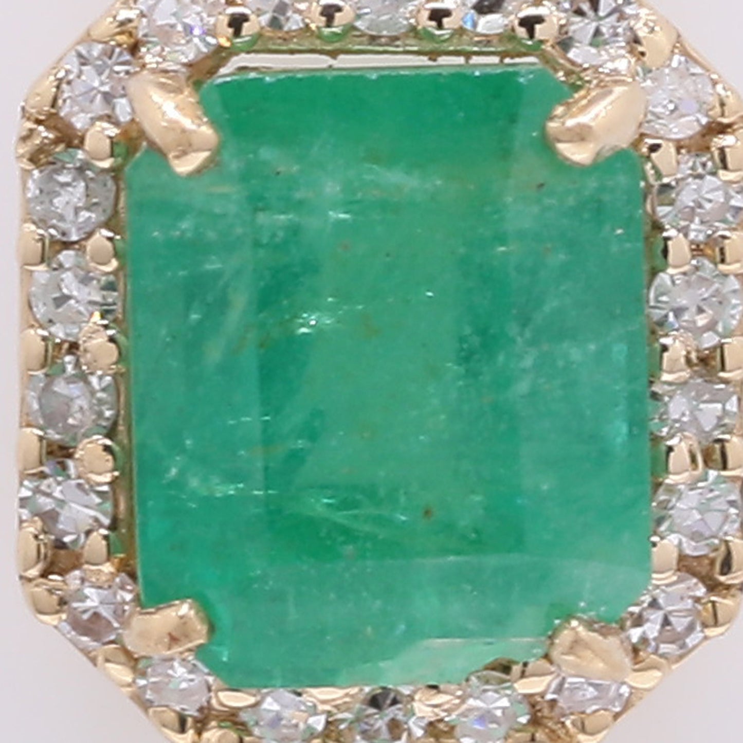 1.09 Ct Octagon Emerald 14K Gold Pendant