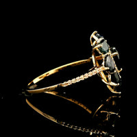 2.75 Ct Pear Sapphire 14K Gold Ring