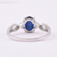 1.50 Ct Oval Mixed Cut Natural Sapphire 950 Platinum Ring