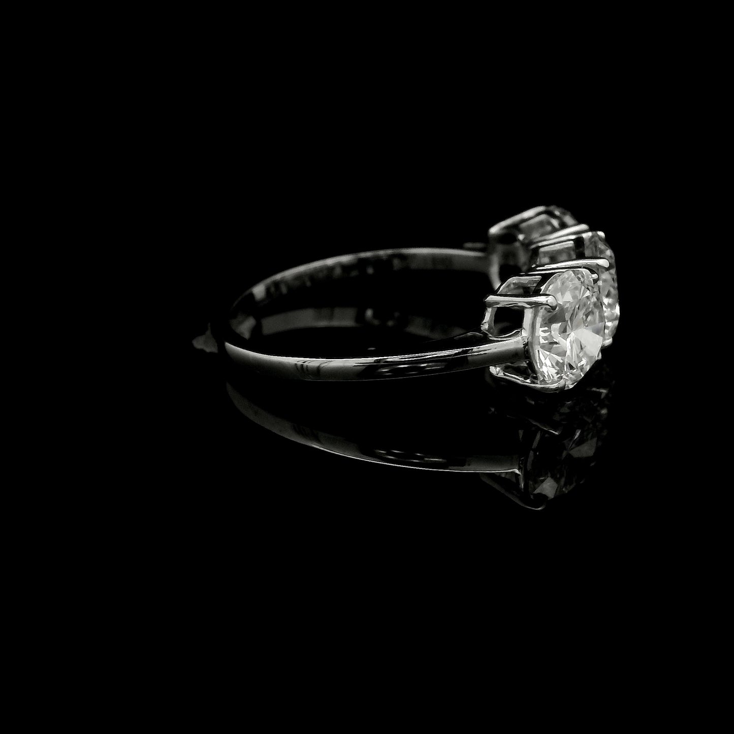 3.04 Ct Round Lab Grown Diamond 14K Gold Ring