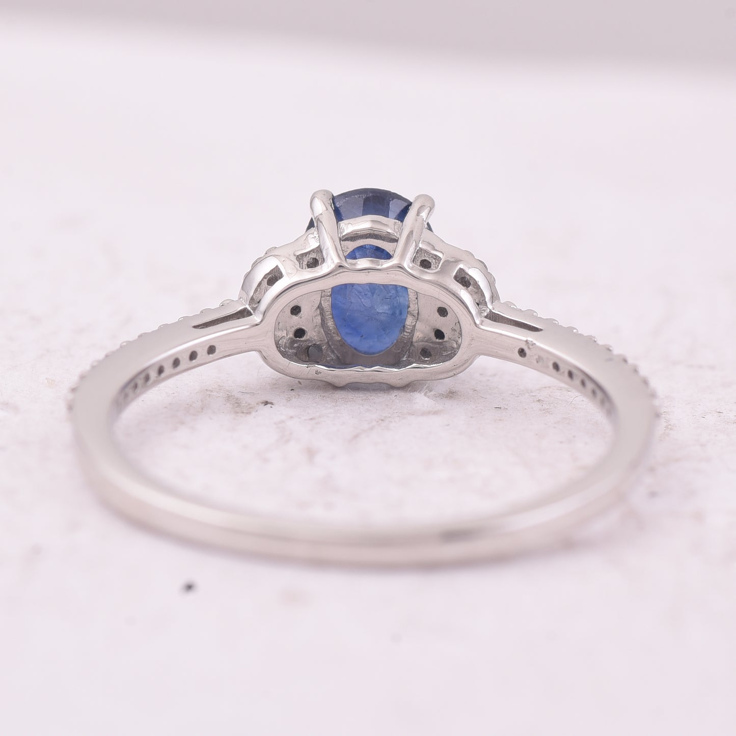 1.26 Ct Oval Mixed Cut Natural Sapphire 950 Platinum Ring