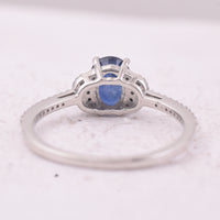 1.26 Ct Oval Mixed Cut Natural Sapphire 950 Platinum Ring