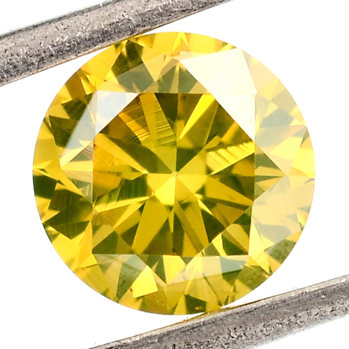 0.75 Yellow Diamond Round Loose Gemstone